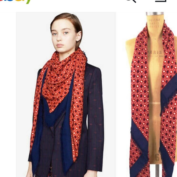 Gucci Red Navy GG HEARTS STARS Dimmher Cover-Up - Picture 4 of 4